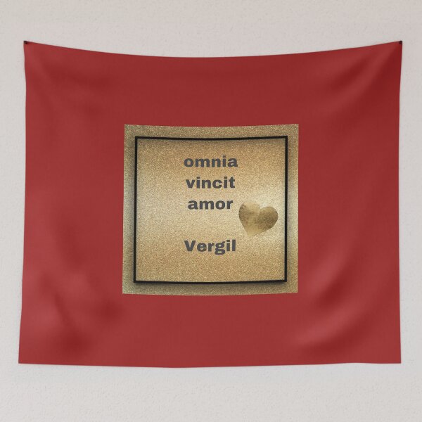 Item preview, Omnia vincit amor, Virgil, Latin quote, everything conquers love designed and sold by Pelikancrazy.