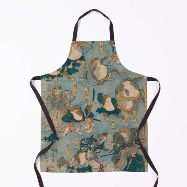Item preview, Famous heroes of the kabuki stage played by frogs - 1875 Illustration designed and sold by retrochoose.