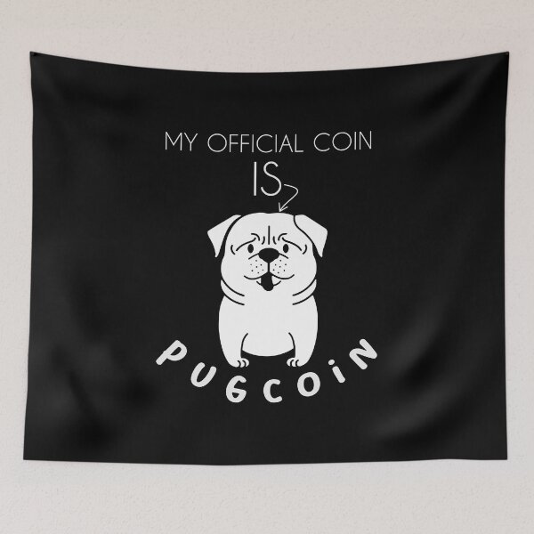 Item preview, pug, coin, bitcoin, crypto, dog, love, dog lover,  designed and sold by MHDesignstore.