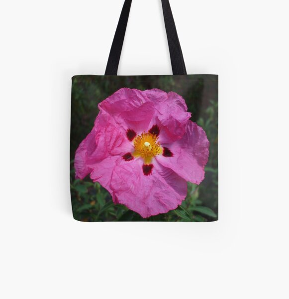 Pink Rock Rose All Over Print Tote Bag