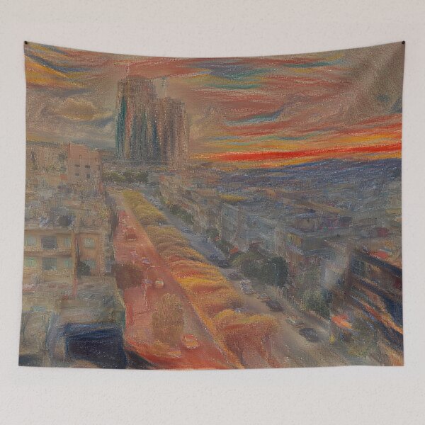 Item preview, Homs' Ghouta Street view - Munch designed and sold by Homsalgia.