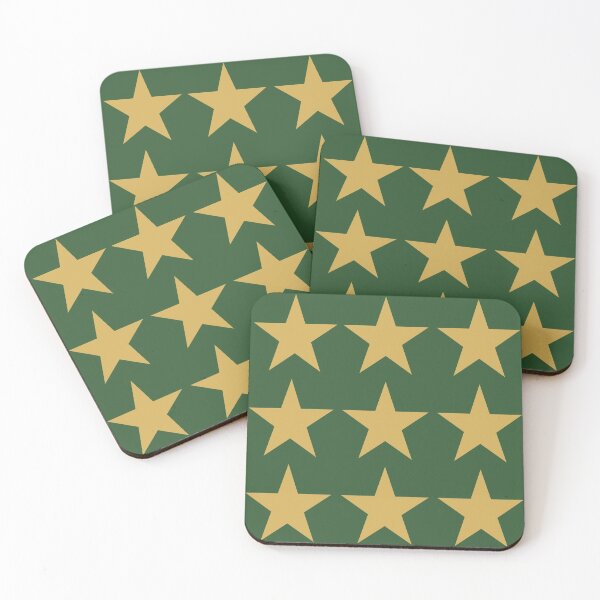 Item preview, Large GOLD STARS on PINE GREEN designed and sold by RachelMacht.
