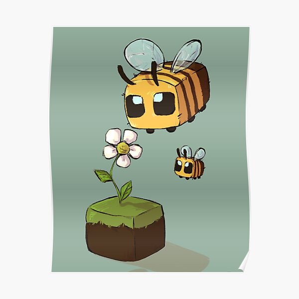 Minecraft Bees Poster By Teeaarts Redbubble