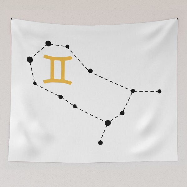 Item preview, Gemini Zodiac Sign with Constellation (Black) designed and sold by Arianna Khalil.