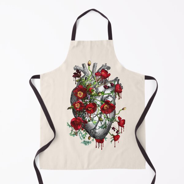 Item preview, Blood red Floral Human heart with red anemones designed and sold by Collagedream.