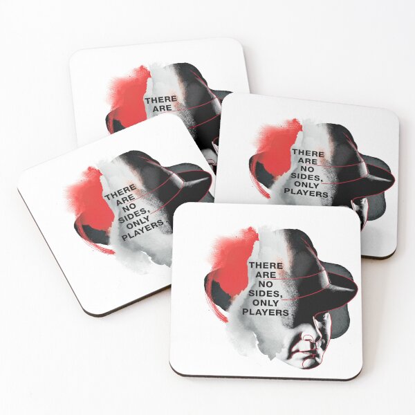 Item preview, Raymond "Red" Reddington portrait with quote: "there are no sides, only players" designed and sold by TrueType.