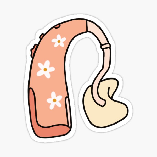 Item preview, Floral Hearing aid- pink designed and sold by TiltonAudiology.