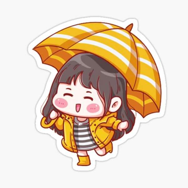 "Umbrella Doll " Sticker for Sale by Moni3572 Redbubble