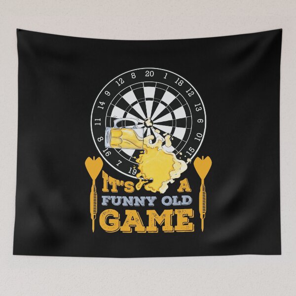 Item preview, Darts Quote It's A Funny Old Game Funny Beer designed and sold by OmmeDesigns.