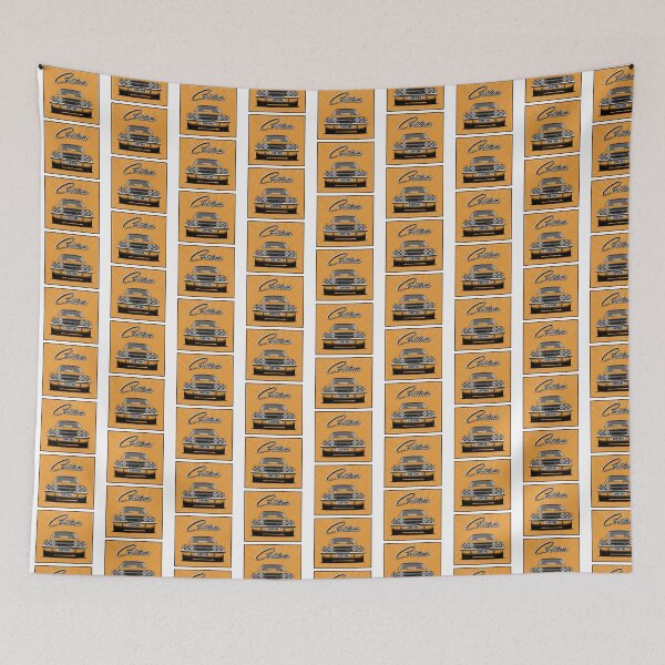 Item preview, Ford Cortina Mk3 GXL Orange Classic Car Art Print designed and sold by Hamilton illustrations.