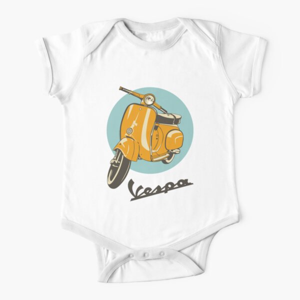 Classic Vespa Short Sleeve Baby One-Piece