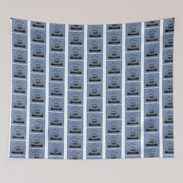 Item preview, Ford Cortina Mk3 GXL Blue Classic Car Art Print designed and sold by Hamilton illustrations.