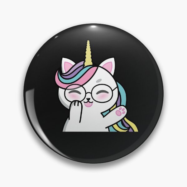 Item preview, Cute Unicorn Cat with glasses designed and sold by Sam Artist.