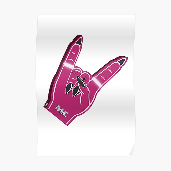 "Miley Foam Finger Superbowl" Poster for Sale by knd1123 Redbubble