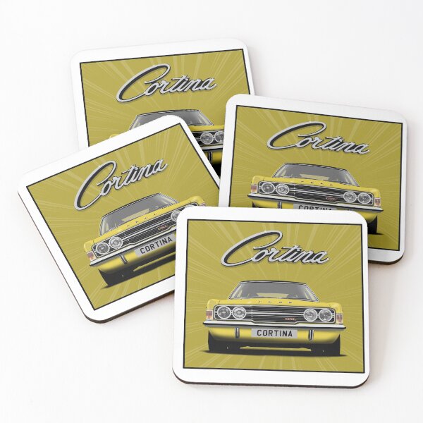 Item preview, Ford Cortina Mk3 GXL Yellow Classic Car Art Print designed and sold by Hamilton illustrations.