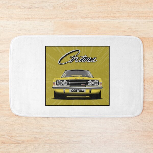 Item preview, Ford Cortina Mk3 GXL Yellow Classic Car Art Print designed and sold by Hamilton illustrations.