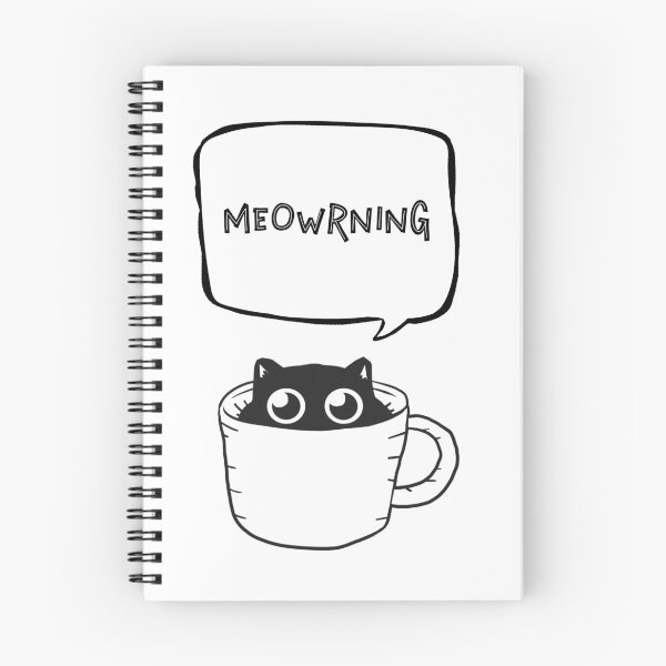 Item preview, MORNING CAT IN A MUG designed and sold by BrainBirdStudio.