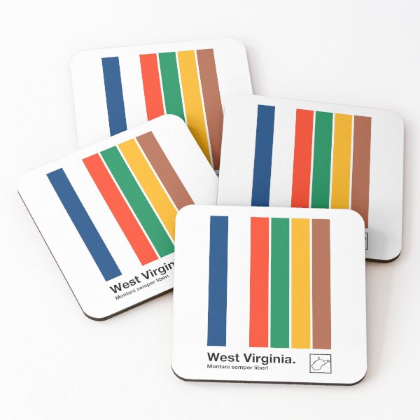 Item preview, West Virginia // Original Pantone Style State Flag Colors Design  designed and sold by AestheticNow.