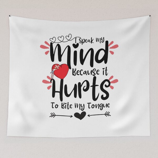 Item preview, I Speak my mind because it hurts to bite my tongue ,Humor ,Graphic Tee ,Gift for her ,Gift for mom ,Unisex ,Gift for wife designed and sold by PIXEcompany.