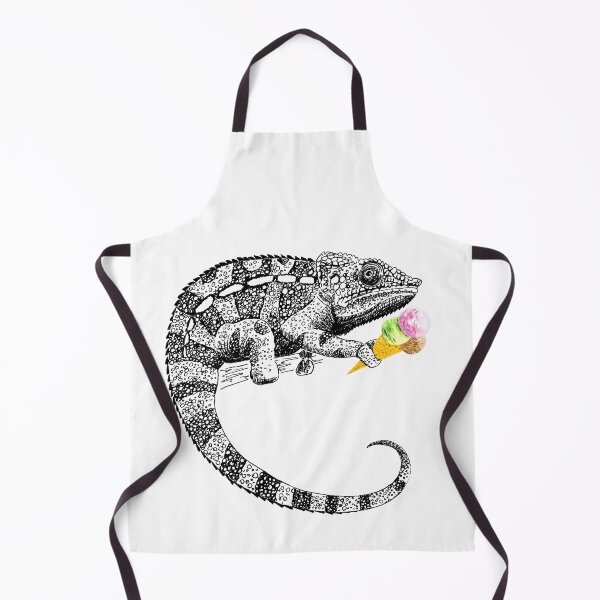 Item preview, chameleon with ice cream designed and sold by VicaVeresk.