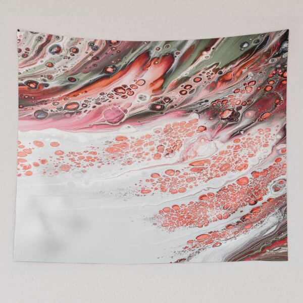 Item preview, Red White Pink Grey Marble Art designed and sold by BEyourself be.