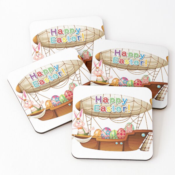 Item preview, Happy Easter Bunny Balloon Boat designed and sold by Warrior Veteran Clothing.