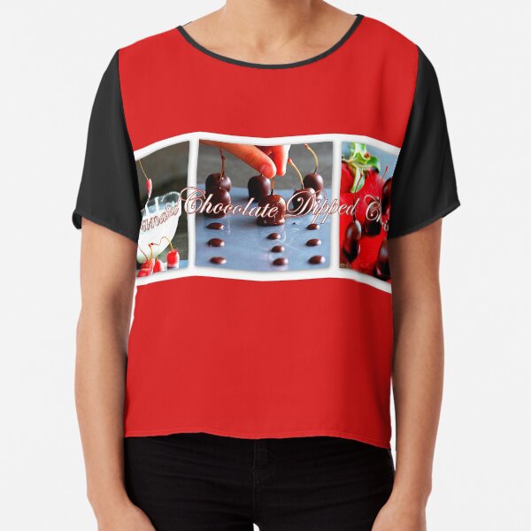 Brandied Chocolate Dipped Cherries Chiffon Top