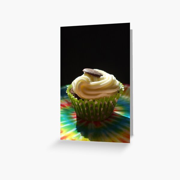 tiedye cupcake Greeting Card