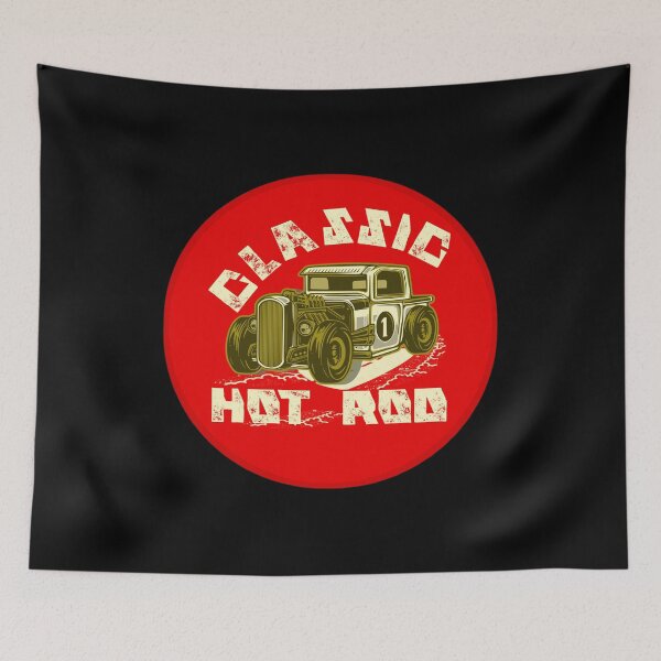 Item preview, Red sign in retro oldschool automobile classic hot rod designed and sold by vibeno1.