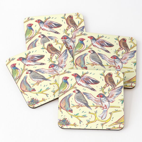 Item preview, watercolor finches designed and sold by erilaurenart.