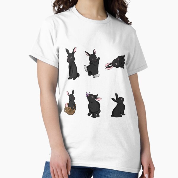 Cute Black Bunnies Pack Classic T-Shirt