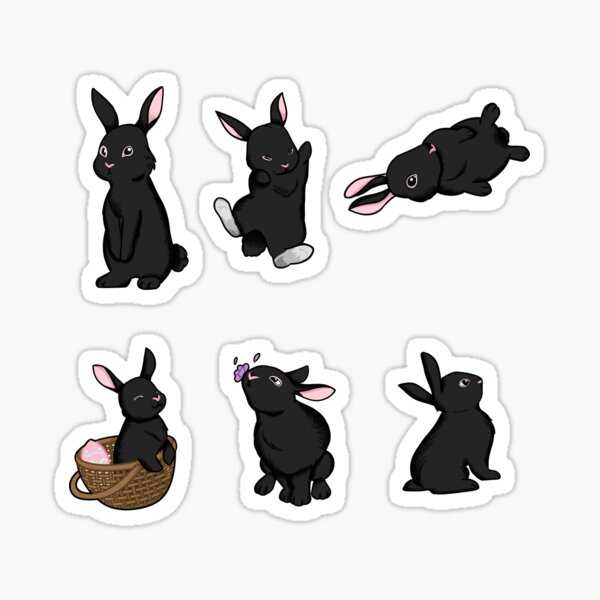 Artikel-Vorschau von Nettes schwarzes Hasen-Pack, designt und verkauft von Floramisu.