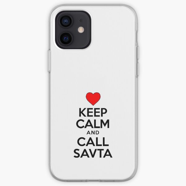 Keep Calm Call Savta Jewish Grandmother Cute Heart iPhone Soft Case