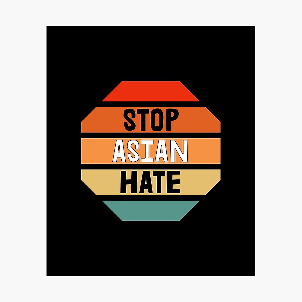 Prints Art And Collectibles Stop Aapi Hate Handmade Block Printed Poster