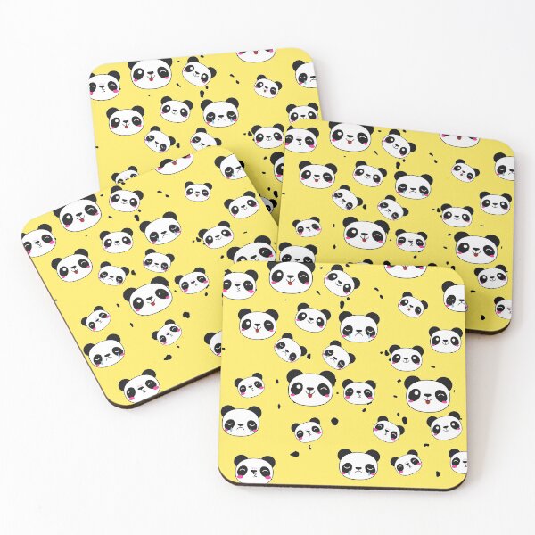 Item preview, Raining Pandas - Sunshine Yellow Background designed and sold by SigmaFox.