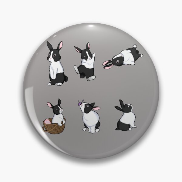 Item preview, Cute Dutch Black and White Bunnies Pack designed and sold by Floramisu.