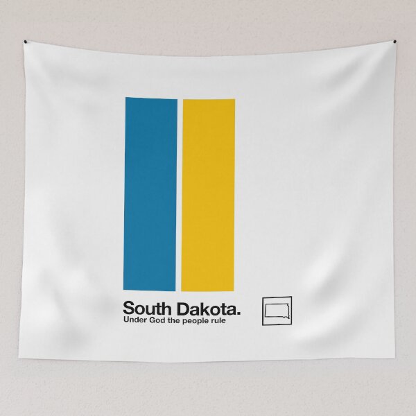 Item preview, South Dakota Flag // Original Aesthetic Colors Artwork Design designed and sold by AestheticNow.
