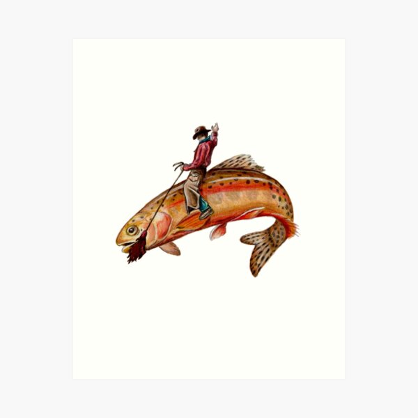 Canoe Paddle Trout Metal Wall Art - Metal Decor Studios