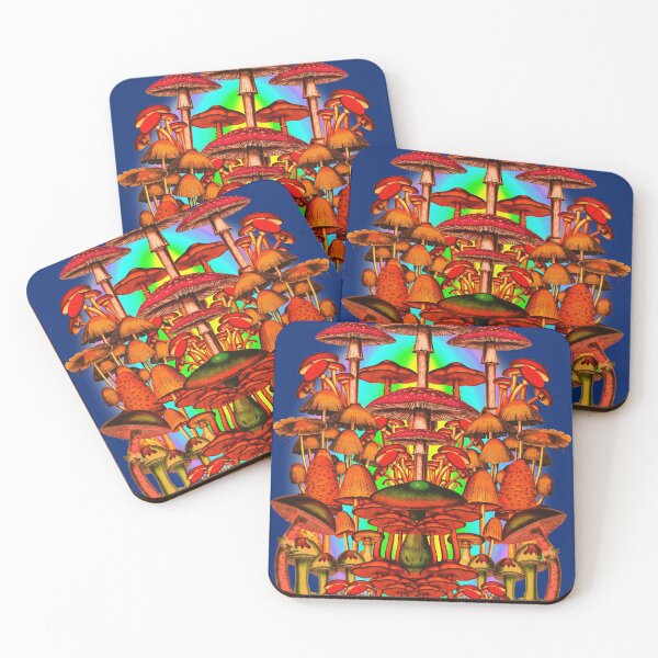 Item preview, Rainbow mushroom mosaic  designed and sold by sandpiperstudio.