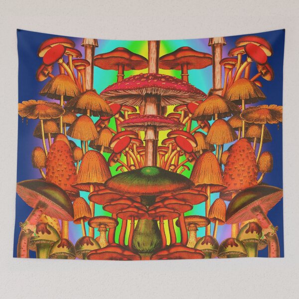 Item preview, Rainbow mushroom mosaic  designed and sold by sandpiperstudio.