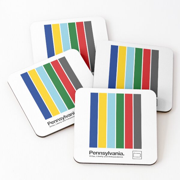 Item preview, Pennsylvania // Original State Flag Aesthetic Colors Design designed and sold by AestheticNow.