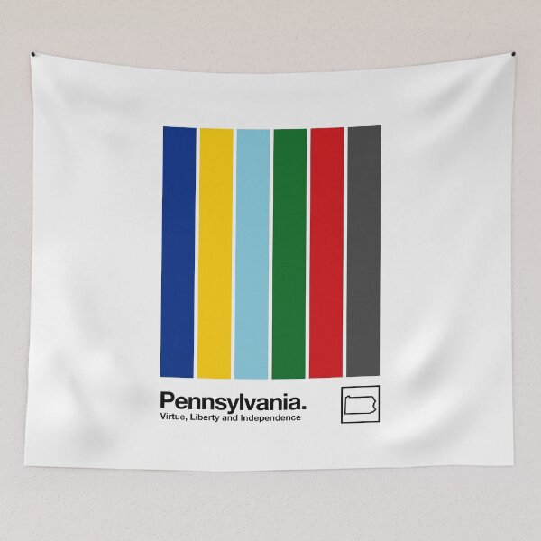 Item preview, Pennsylvania // Original State Flag Aesthetic Colors Design designed and sold by AestheticNow.