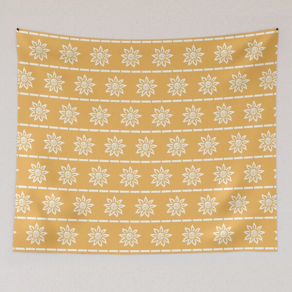Item preview, White sunflower pattern designed and sold by BattaAnastasia.