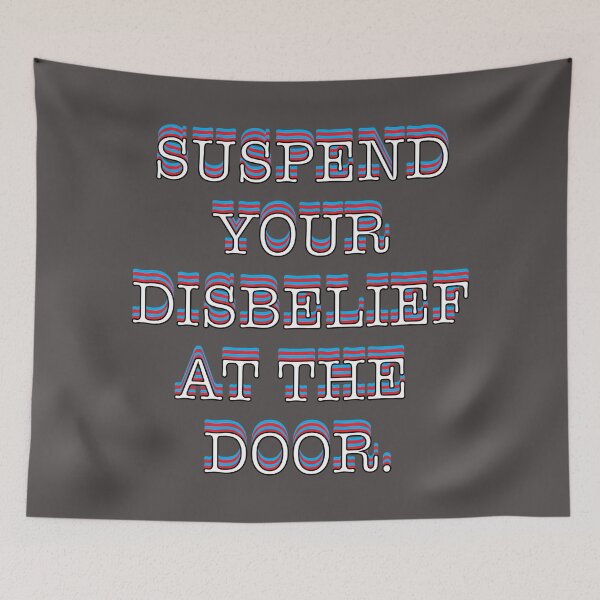 Item preview, Suspend Your Disbelief at the Door (3D Version) - Mank Inspired Cinephile Writer Storyteller Film Buff Design designed and sold by Chloë, Natalie, & Sam Buse.