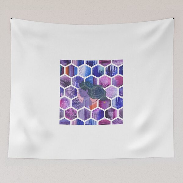 Aperçu de l'œuvre art-batik géométrique créée et vendue par diyozaartt.