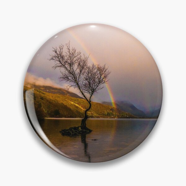 Item preview, Rainbow over the famous tree at Padarn Lake  designed and sold by LluniauDafyddEm.