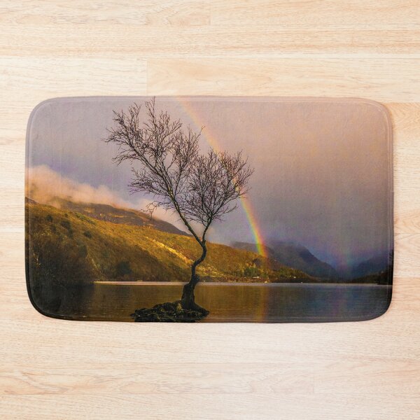Item preview, Rainbow over the famous tree at Padarn Lake  designed and sold by LluniauDafyddEm.