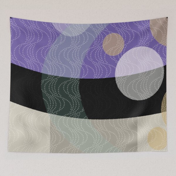 Item preview, Many Moons Flat Colour Abstract Black Blue Brown Abstract Art designed and sold by Jenny Meehan Art Prints and Patterns  .