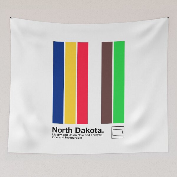 Item preview, North Dakota // Original Minimalist Artwork Design designed and sold by AestheticNow.