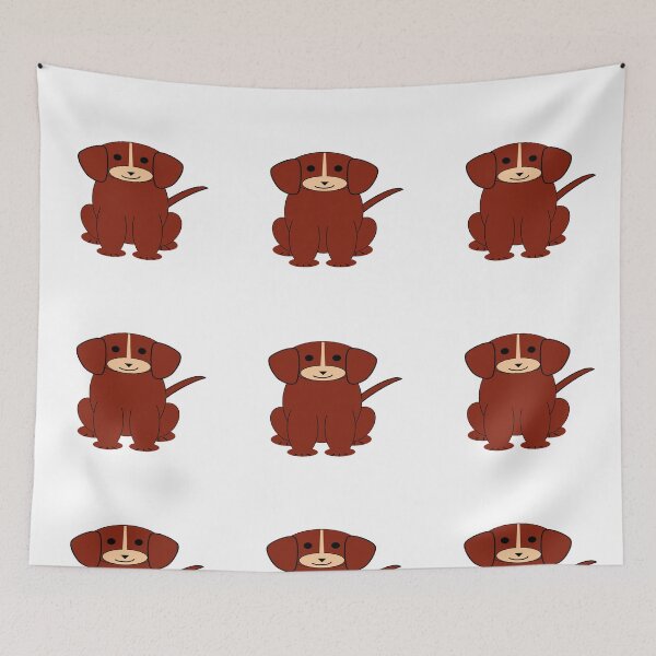 Item preview, lindo perro marrón esponjoso designed and sold by peachyd3signs.